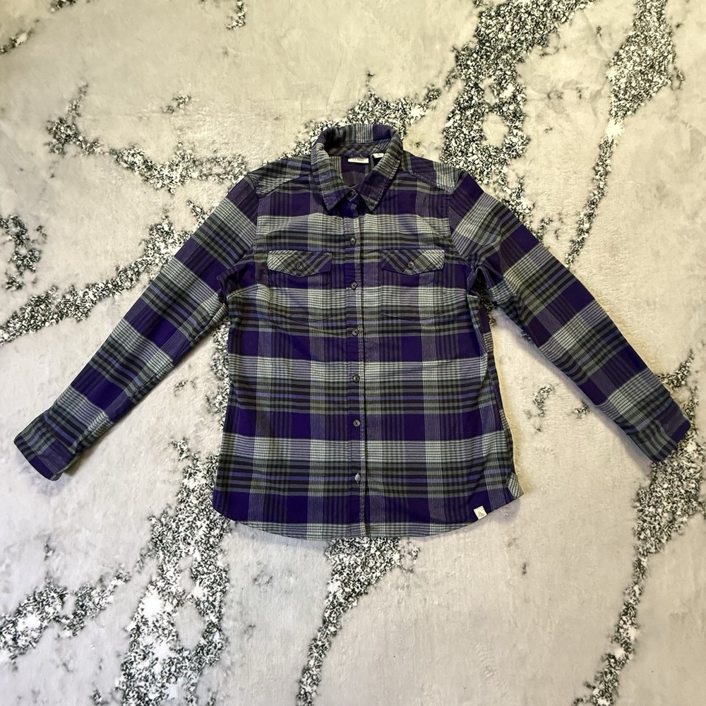 LL Bean Shirt Womens Size M Multi Scotch Plaid Flannel Button Up Relaxed Fit